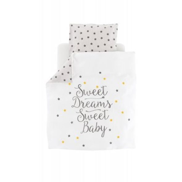 TRÄUMELAND POVLEČENÍ DO KOLÉBKY 80/80 + 35/40 STERNENTRAUM GELB - POVLEČENÍ DO POSTÝLKY - SPINKÁNÍ