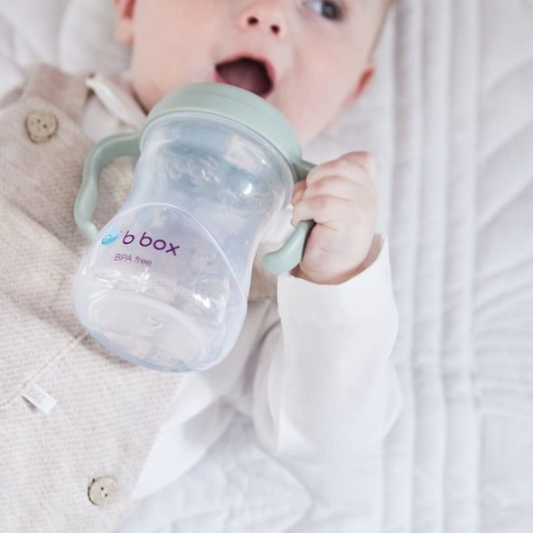 B.BOX HRNEČEK S PÍTKEM 4M+ - SVĚTLE ZELENÝ 240 ML - DĚTSKÉ HRNEČKY - KRMENÍ