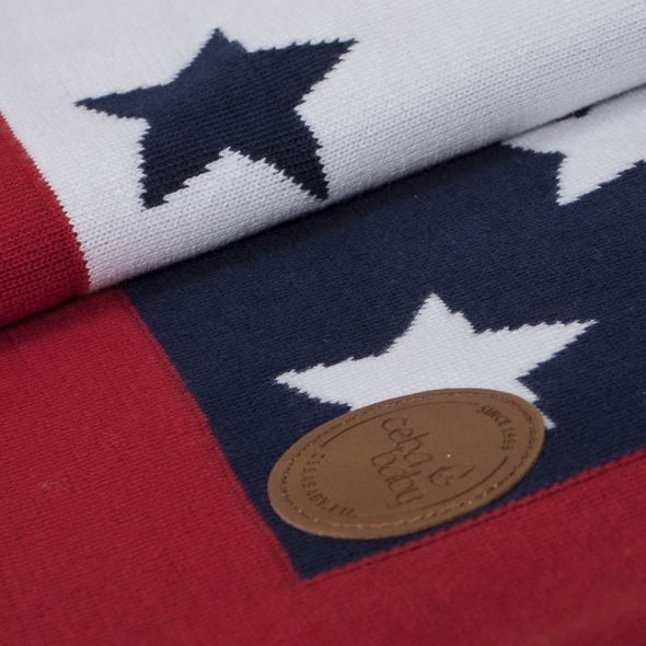 CEBA BABY PLETENÁ DEKA (90X90) V DÁRKOVÉM BALENÍ BLUE STARS - DĚTSKÉ DEKY PRO MIMINKA - SPINKÁNÍ