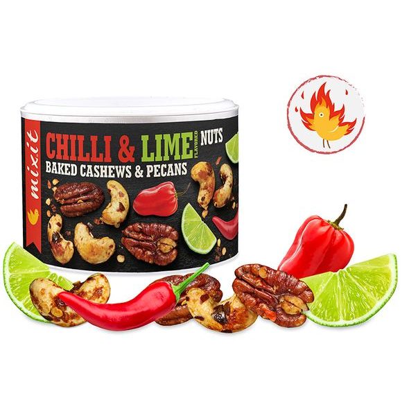 MIXIT OŘÍŠKY Z PECE - HABANERO CHILLI A LIMETKA (150G) - SLANÉ ZOBÁNÍ - PRO MAMINKY