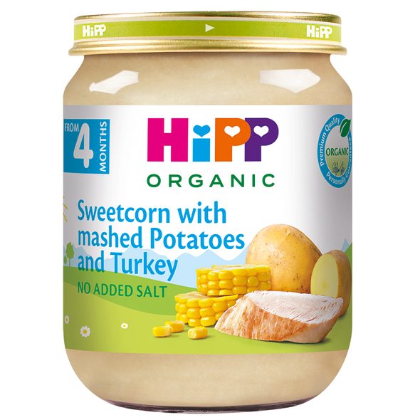 BIO BRAMBOROVÉ PYRÉ S KUKUŘICÍ A KRŮTÍM MASEM - MASO/ZELENINA - KRMENÍ