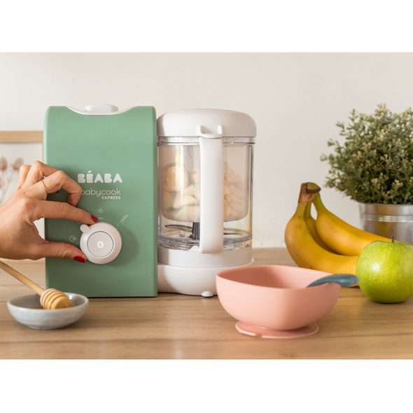 BEABA PARNÍ VAŘIČ + MIXÉR BABYCOOK EXPRESS SAGE GREEN - KUCHYŇSKÉ PŘÍSTROJE - KRMENÍ