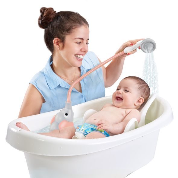 YOOKIDOO DĚTSKÁ SPRCHA SLON ŠEDORŮŽOVÁ - HRAČKY DO VANY - PRO DĚTI