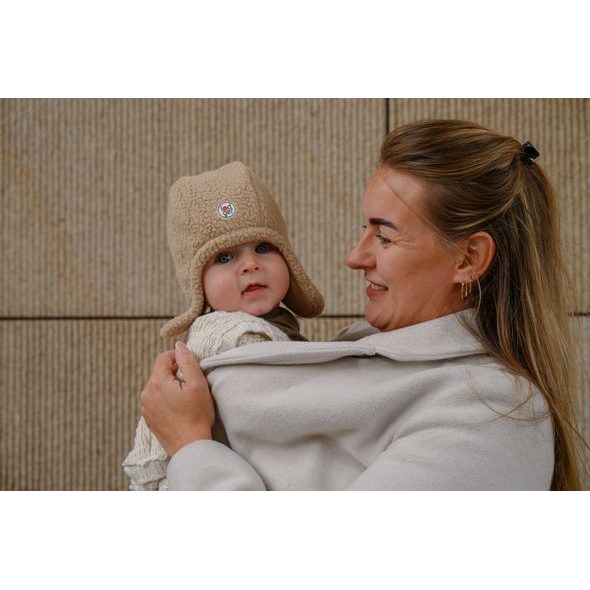 LODGER ZIMNÍ ČEPICE TEDDY BEIGE 3 - 6 MĚSÍCŮ - ČEPIČKY A KLOBOUČKY - PRO DĚTI