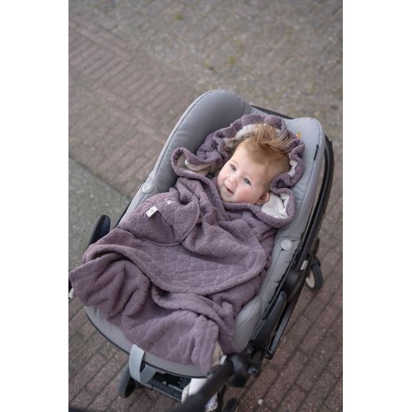 LODGER WRAPPER FOLKLORE FLEECE MAUVE - ZAVINOVAČKY - SPINKÁNÍ