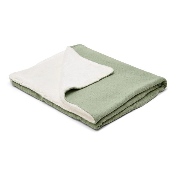 LITTLE DUTCH DEKA PLETENÁ / FLEECE 70X100 CM PURE SAGE - DĚTSKÉ DEKY PRO MIMINKA - SPINKÁNÍ