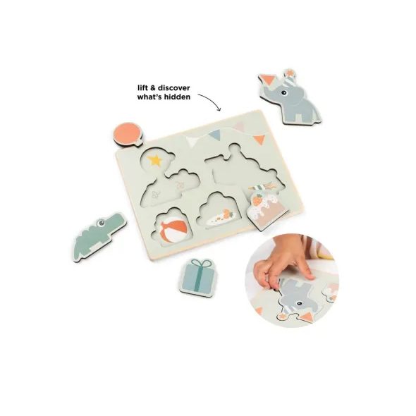 DONE BY DEER DŘEVĚNÉ PUZZLE CELEBRATION - MOTORICKÉ A HRY - PRO DĚTI