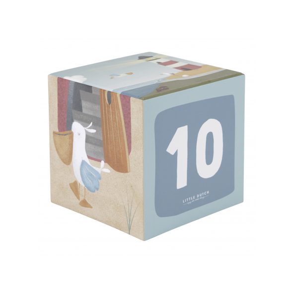LITTLE DUTCH KOSTKY KOMÍN 10 KS NÁMOŘNICKÝ ZÁLIV - STOHOVACÍ HRAČKY - PRO DĚTI
