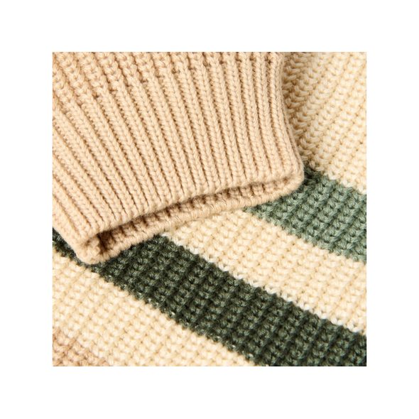 LITTLE DUTCH SVETŘÍK PLETENÝ WARM TAUPE VEL. 80 - KABÁTKY, MIKINKY - PRO DĚTI