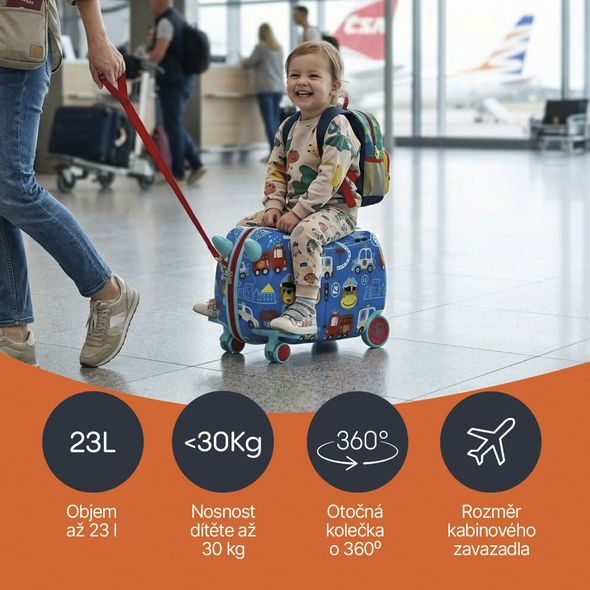 ZOPA DĚTSKÝ KUFŘÍK NA KOLEČKÁCH PACK&RIDE - BATOHY A TAŠKY - PRO DĚTI