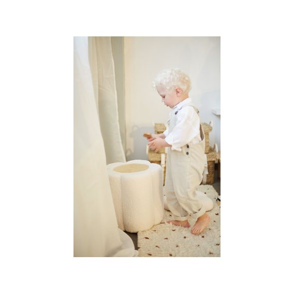 CHILDHOME BOX NA HRAČKY 2V1 KVĚTINA OFF WHITE - BOXY NA HRAČKY - SPINKÁNÍ