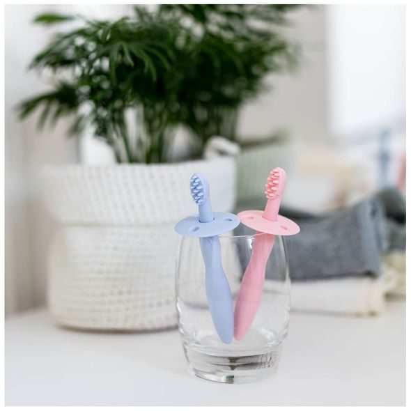 CANPOL BABIES SILIKONOVÝ ZUBNÍ KARTÁČEK/KOUSÁTKO SE ŠTÍTKEM KLUK - ZUBNÍ KARTÁČKY A PASTY - KOUPÁNÍ A ZDRAVÍ