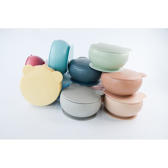 MINIKOIOI MISKA SILIKONOVÁ S PŘÍSAVKOU - GREY - MISKY, TALÍŘKY A PODLOŽKY - KRMENÍ