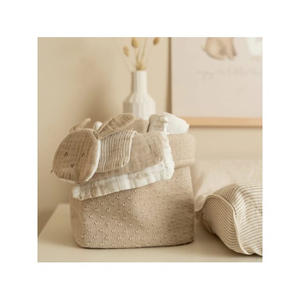 LITTLE DUTCH KOŠÍK PLETENÝ MALÝ PURE SOFT BEIGE - DEKORACE A POLIČKY - SPINKÁNÍ