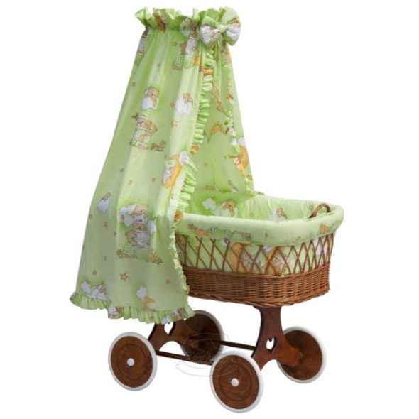 SCARLETT NEBESA DO KOŠE A KOLÉBKY MRÁČEK- ZELENÁ - KOŠÍKY A KOLÉBKY - SPINKÁNÍ