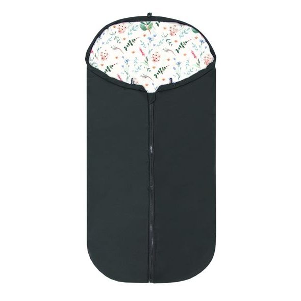 EMITEX FUSAK 2V1 COCOON SOFTSHELL BLACK + FOREST BLOSSOM - FUSAKY DO KOČÁRKU - KOČÁRKY A PŘÍSLUŠENSTVÍ