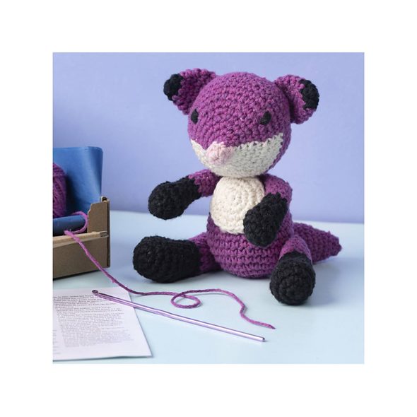 CREATIV COMPANY SADA NA HÁČKOVÁNÍ AMIGURUMI LIŠKA - NAVLÉKÁNÍ - PRO DĚTI