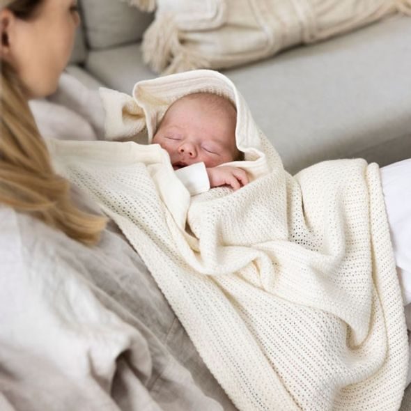 VINTER & BLOOM DEKA SOFT GRID ORGANIC PEARL WHITE - DĚTSKÉ DEKY PRO MIMINKA - SPINKÁNÍ