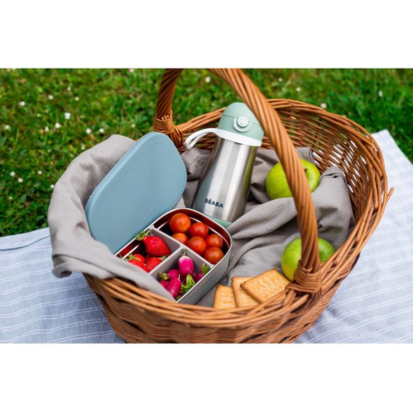 BEABA SVAČINOVÝ BOX NEREZ VELVET GREY / BALTIC BLUE - KRABIČKY NA SVAČINU - KRMENÍ