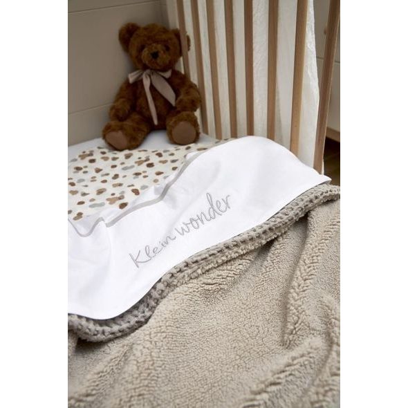 MEYCO DEKA DO POSTÝLKY WAFFLE TEDDY FLEECE - GREIGE - DĚTSKÉ DEKY PRO MIMINKA - SPINKÁNÍ