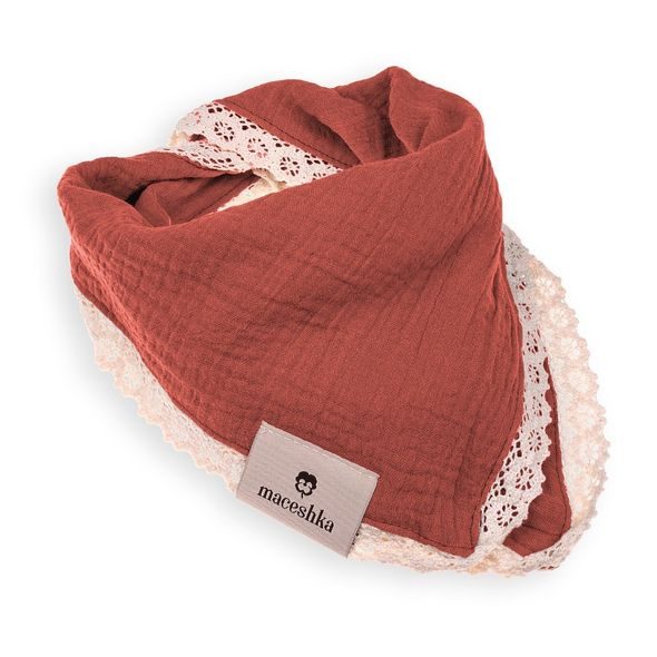 MACESHKA SLINTÁČEK NATURE DVOJITÝ S OZDOBNÝM OKRAJEM - BRYNDÁKY - KRMENÍ