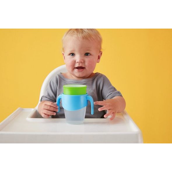 B.BOX 360° NETEKOUCÍ UČÍCÍ HRNEČEK 250 ML - MODRÝ/ZELENÝ - DĚTSKÉ HRNEČKY - KRMENÍ