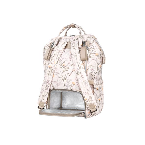 KIKKABOO PŘEBALOVACÍ BATOH SIENA LUXE SECRET GARDEN BEIGE - PŘEBALOVACÍ BATOHY - KOČÁRKY A PŘÍSLUŠENSTVÍ