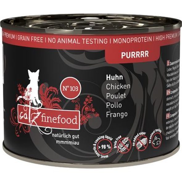 CATZ FINEFOOD KONZERVA CF PURR NO.103 - S KUŘECÍM MASEM 200 G - KONZERVY PRO KOČKY - CHOVATELSKÉ POTŘEBY MALVÍKZOO