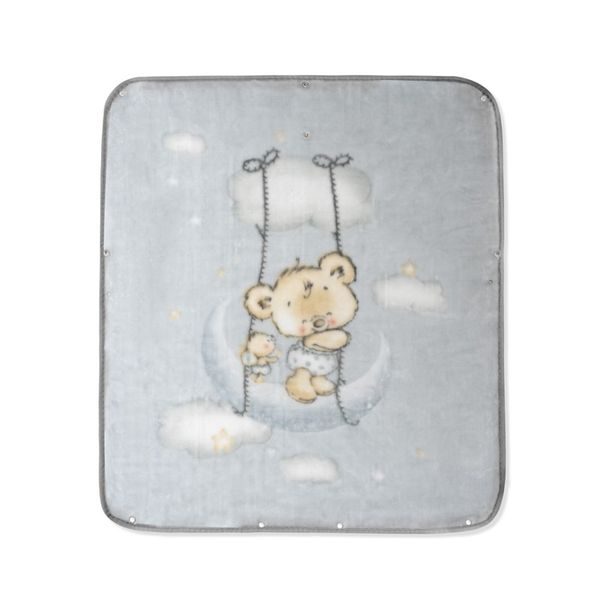 INTERBABY DEKA MEDVÍDEK 80X90 - ŠEDÁ - DĚTSKÉ DEKY PRO MIMINKA - SPINKÁNÍ