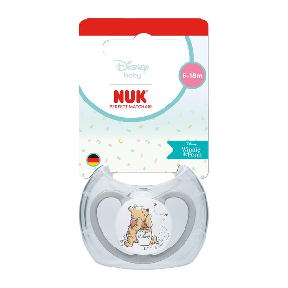 NUK PERFECT MATCH AIR DUDLÍK MEDVÍDEK PÚ GREY 6-18M 1KS V BOXU - ŠIDÍTKA A DOPLŇKY - KRMENÍ