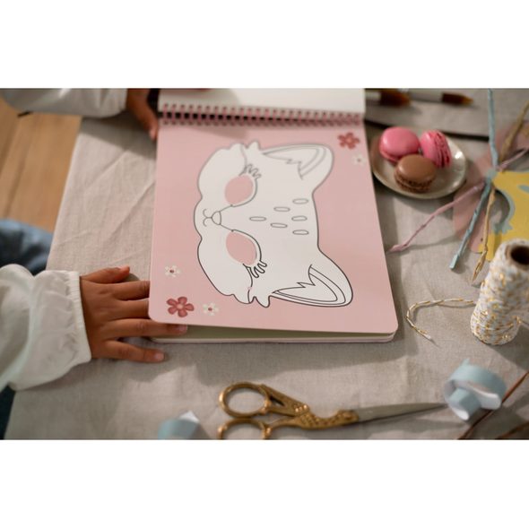 LITTLE DUTCH KNIHA S VYSTŘIHOVACÍMI MASKAMI ROSA - VÝTVARNÉ POMŮCKY A HRAČKY - PRO DĚTI