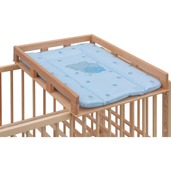 SCARLETT PŘEBALOVACÍ PULT OGY NA POSTÝLKU PŘÍRODNÍ S PŘEBALOVACÍ PODLOŽKOU SLON MODRÁ - PŘEBALOVACÍ PULTY - PŘEBALOVÁNÍ