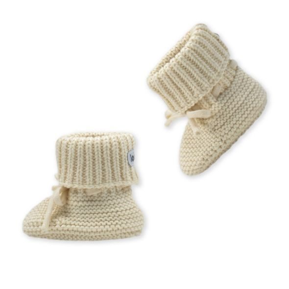 LODGER SLIPPER KNIT BUTTER 0 - 6 MĚSÍCŮ - KOJENECKÉ CAPÁČKY - PRO DĚTI