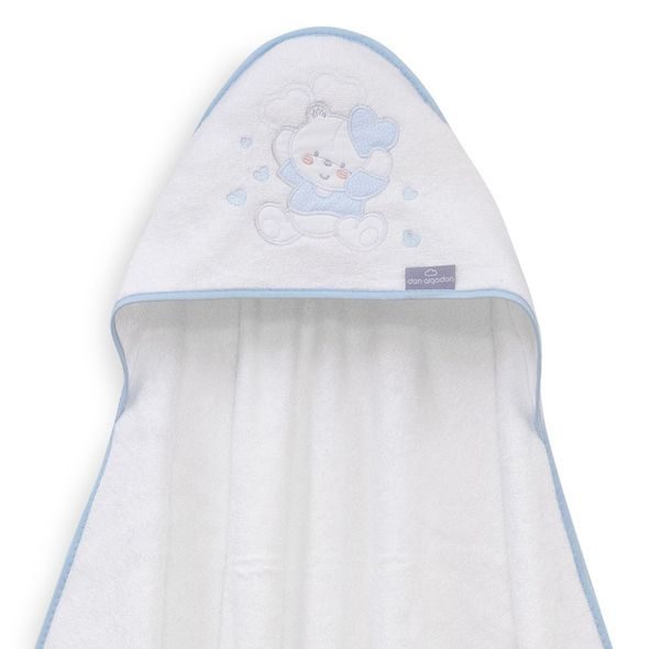INTERBABY OSUŠKA MEDVÍDEK SE SRDÍČKY - BÍLOMODRÁ - OSUŠKY A DĚTSKÉ ŽUPANY - KOUPÁNÍ A ZDRAVÍ