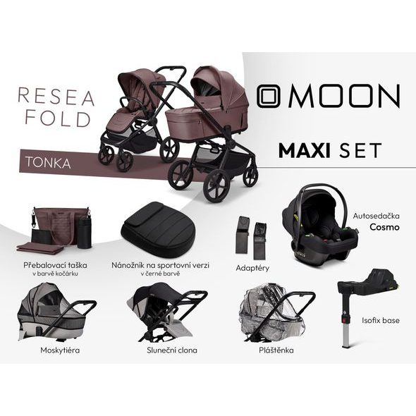 MOON RESEA FOLD MAXI SET - TONKA - KOMBINACE S PŘÍSLUŠENSTVÍM - KOČÁRKY A PŘÍSLUŠENSTVÍ