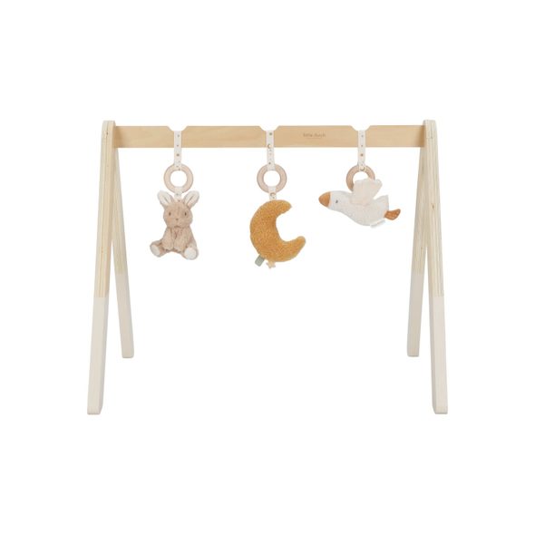 LITTLE DUTCH DŘEVĚNÁ HRAZDIČKA NEWBORN NATURALS - FARMA - PRO DĚTI