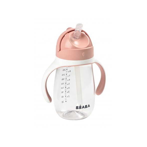 BEABA HRNEK S BRČKEM 300ML OLD PINK - DĚTSKÉ HRNEČKY - KRMENÍ