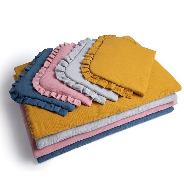 MACESHKA SOUPRAVA DO POSTÝLKY MUŠELÍN - POVLEČENÍ DO POSTÝLKY - SPINKÁNÍ