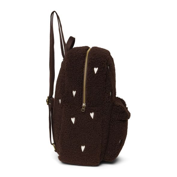 STUDIO NOOS TEDDY MIDI BACKPACK BATŮŽEK S PŘEDNÍ KAPSOU CHOCOLATE HEARTS - DOPLŇKY - PRO MAMINKY