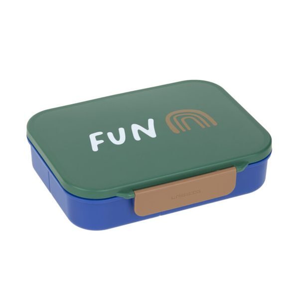 LÄSSIG KIDS LUNCHBOX BENTO LITTLE GANG RAINBOW GREEN - KRABIČKY NA SVAČINU - KRMENÍ