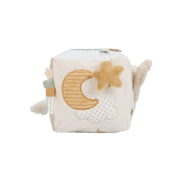 LITTLE DUTCH KOSTKA TEXTILNÍ S AKTIVITAMI NEWBORN NATURALS - FARMA - PRO DĚTI