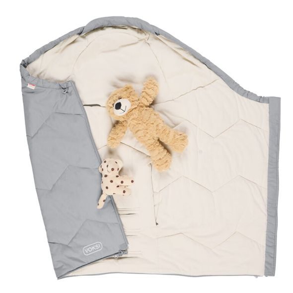 VOKSI SKY LIGHT GREY SOLID - FUSAKY DO KOČÁRKU - KOČÁRKY A PŘÍSLUŠENSTVÍ