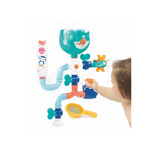 LUDI VODNÍ MLÝNEK S POTRUBÍM MEDVÍDEK - HRAČKY DO VANY - PRO DĚTI