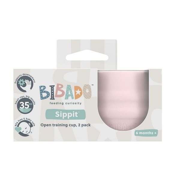 BIBADO SIPPIT TRÉNINKOVÝ HRNEČEK 2 KS BLUSH - DĚTSKÉ HRNEČKY - KRMENÍ