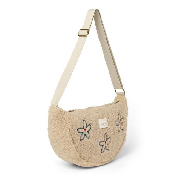 STUDIO NOOS TEDDY ADULT FANNY KABELKA ECRU FLOWER HEART - ORGANIZÉRY A KOŠÍKY - KOČÁRKY A PŘÍSLUŠENSTVÍ