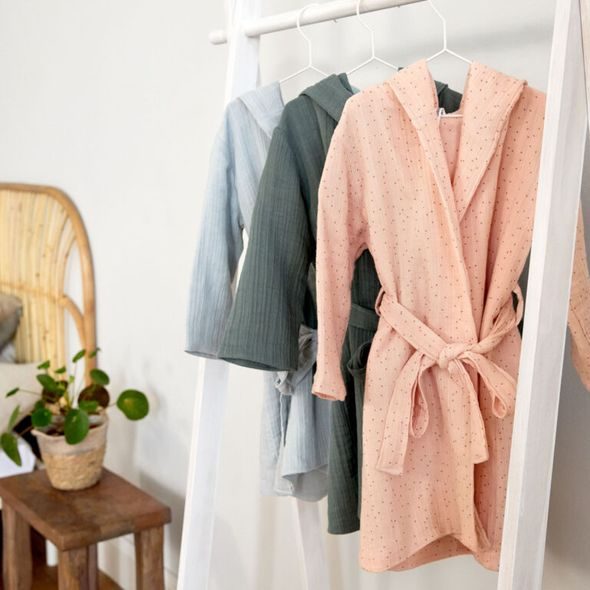 LÄSSIG MUSLIN BATHROBE PETROL GREEN 24-36M. - OSUŠKY A DĚTSKÉ ŽUPANY - KOUPÁNÍ A ZDRAVÍ