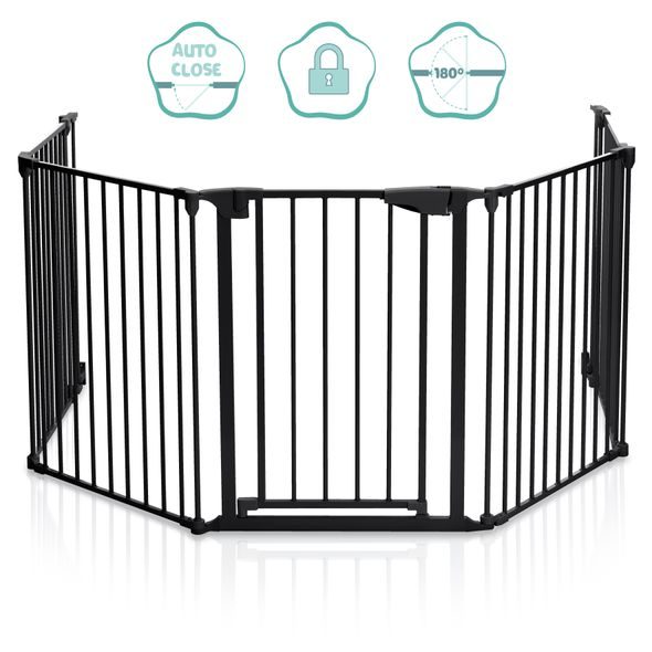 FILLIKID PROSTOROVÁ BEZPEČNOSTNÍ ZÁBRANA BLACK - BEZPEČNOST DĚTÍ V DOMÁCNOSTI - KOUPÁNÍ A ZDRAVÍ