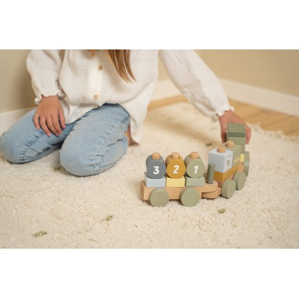 LITTLE DUTCH VLÁČEK DŘEVĚNÝ TRAKTOR FARMA - AUTÍČKA A JEZDÍCÍ - PRO DĚTI