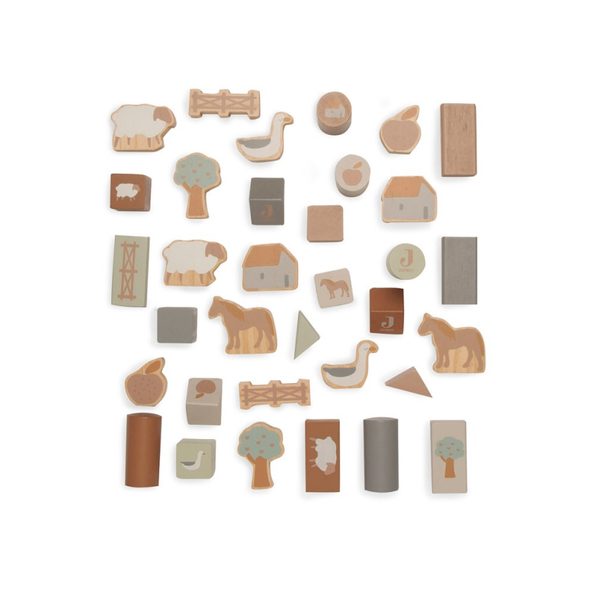 JOLLEIN KOSTKY DŘEVĚNÉ 34 KS V TUBĚ FARMA - KOSTKY - PRO DĚTI