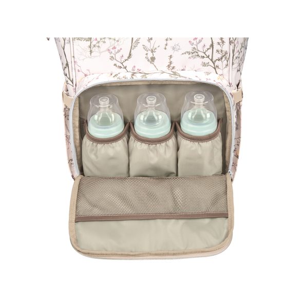 KIKKABOO PŘEBALOVACÍ BATOH SIENA LUXE SECRET GARDEN BEIGE - PŘEBALOVACÍ BATOHY - KOČÁRKY A PŘÍSLUŠENSTVÍ